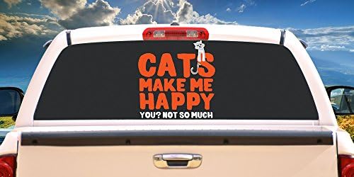 חתולים משמחים אותי גרפיקה של חלון אחורי | משאית HD וחלון רכב אחורי חלון גרפי